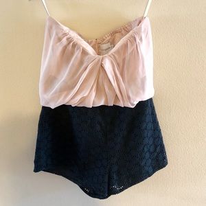 Pink/black romper